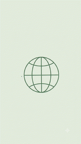 Animated globe icon with a news feed